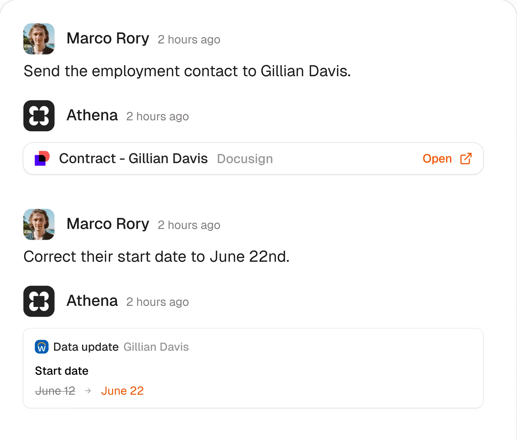 Onboarding agent running jobs like signing contracts and provisioning equipment